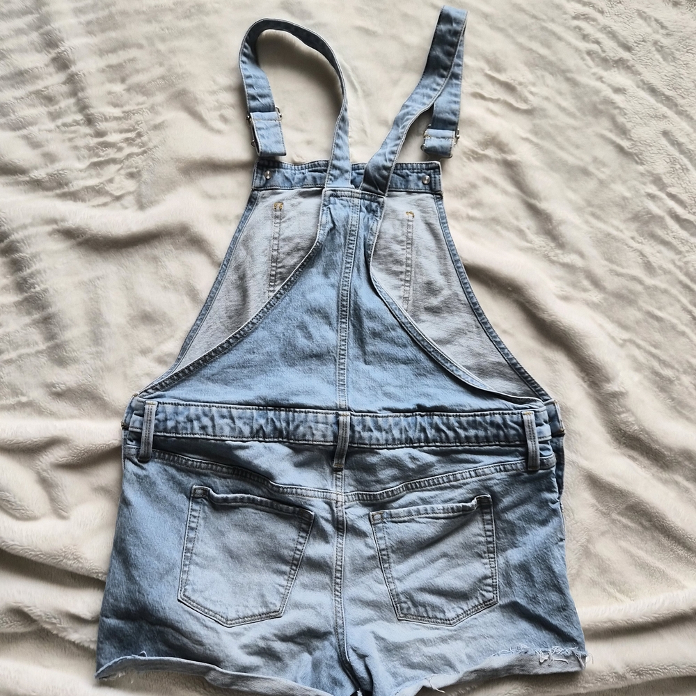 Isabel Light Blue Denim Maternity Overalls - Picture 2 of 3